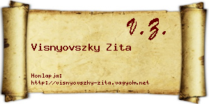 Visnyovszky Zita névjegykártya